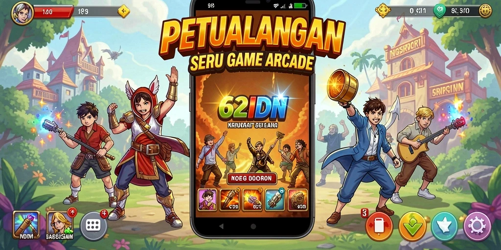 Screenshot gameplay 62IDN yang menunjukkan aksi seru permainan arcade.