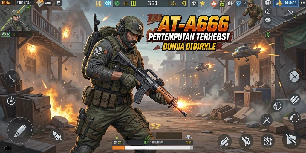 Tangkapan layar menampilkan aksi mendebarkan di medan perang Battle Royale.
