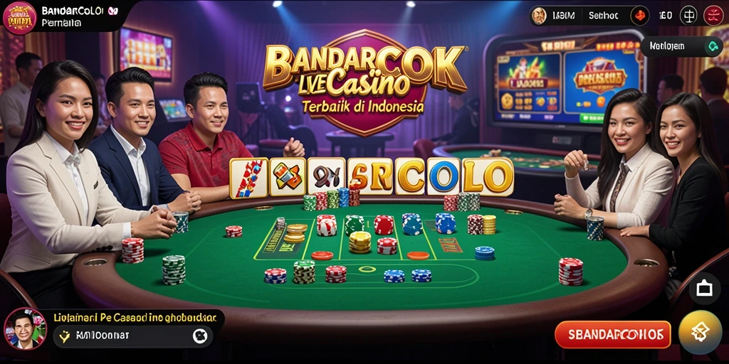 Tampilan gameplay Live Casino yang mendebarkan di BANDARCOLOK.