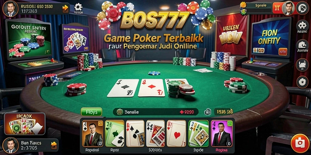 Tampilan gameplay Poker yang menarik dan interaktif.