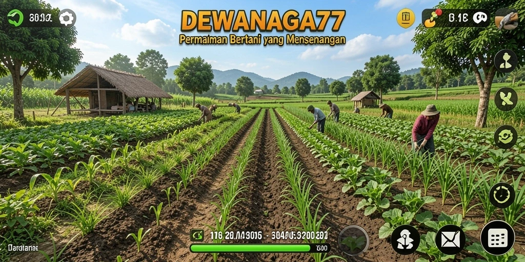 Tampilan menarik dari gameplay pertanian DEWANAGA77.