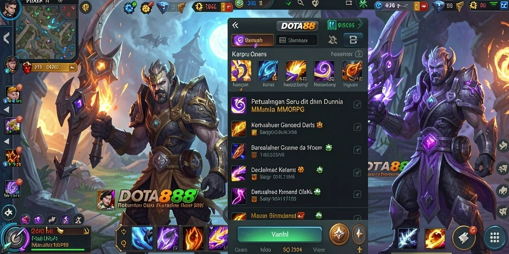 Tangkapan layar gameplay DOTA88 yang menunjukkan pertarungan seru di dunia MMORPG.
