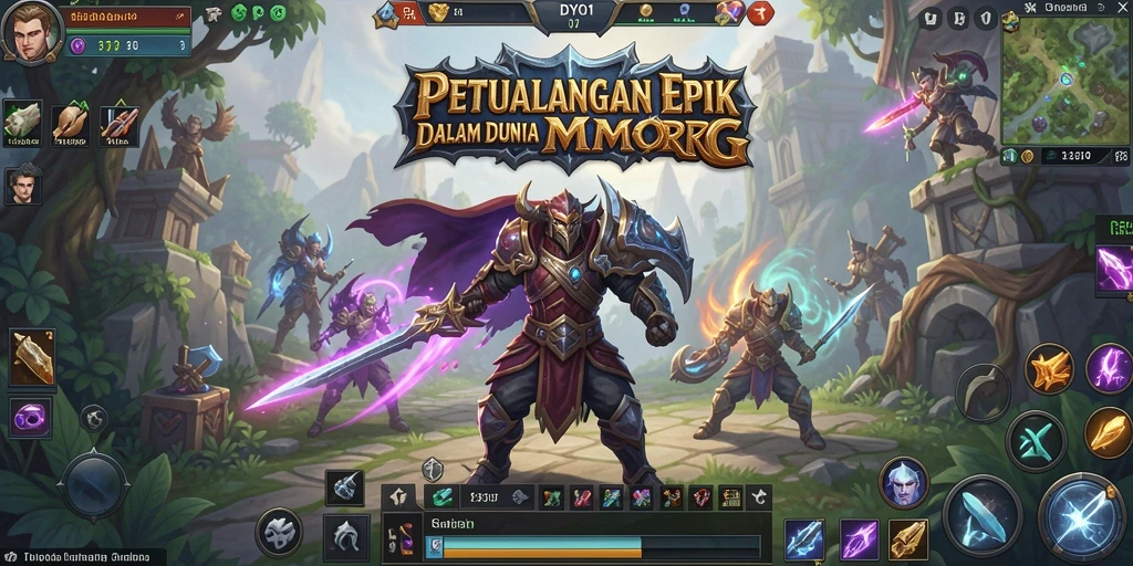 Tampilan aksi penuh adrenalin dalam DYO1 MMORPG.