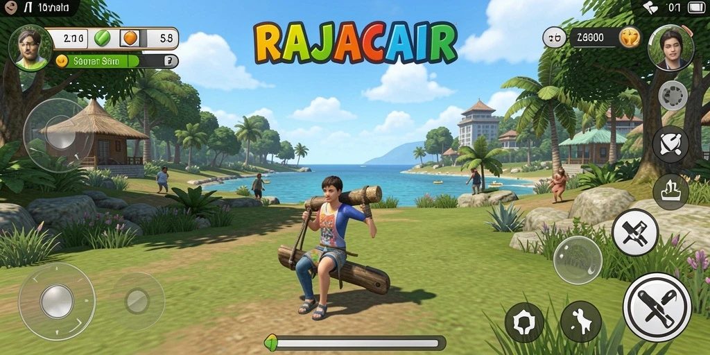 Tampilan gameplay seru dan interaktif dalam RAJACAIR.