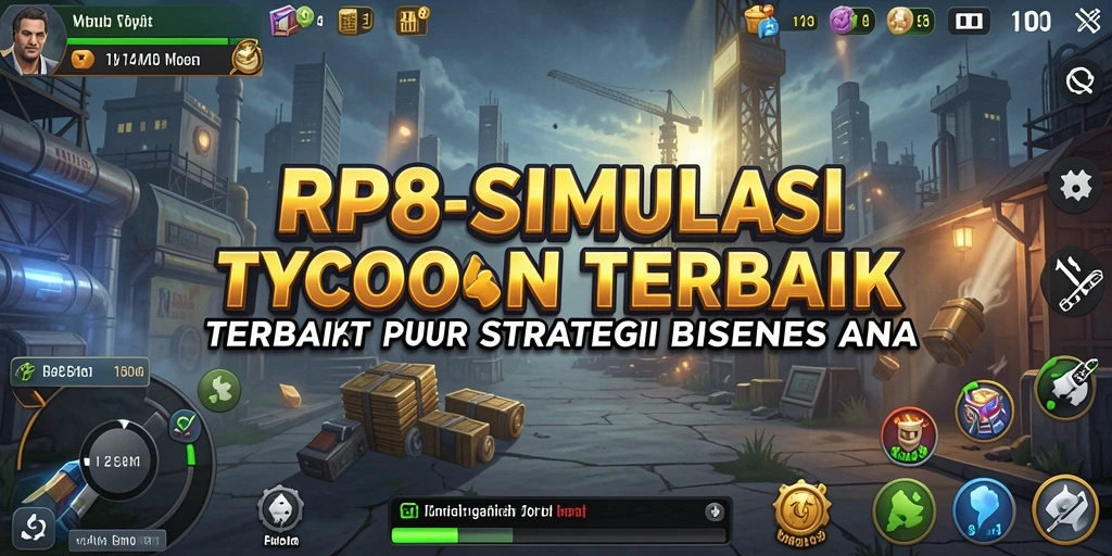 Tampilan gameplay RP8 yang menunjukkan strategi bisnis yang cerdas.