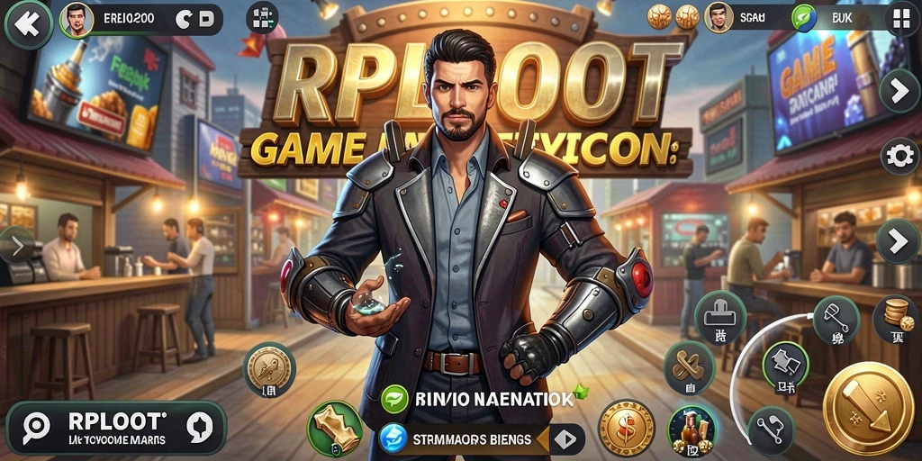 Screenshot gameplay <strong>RPLOOT</strong> menampilkan keseruan membangun bisnis Tycoon.