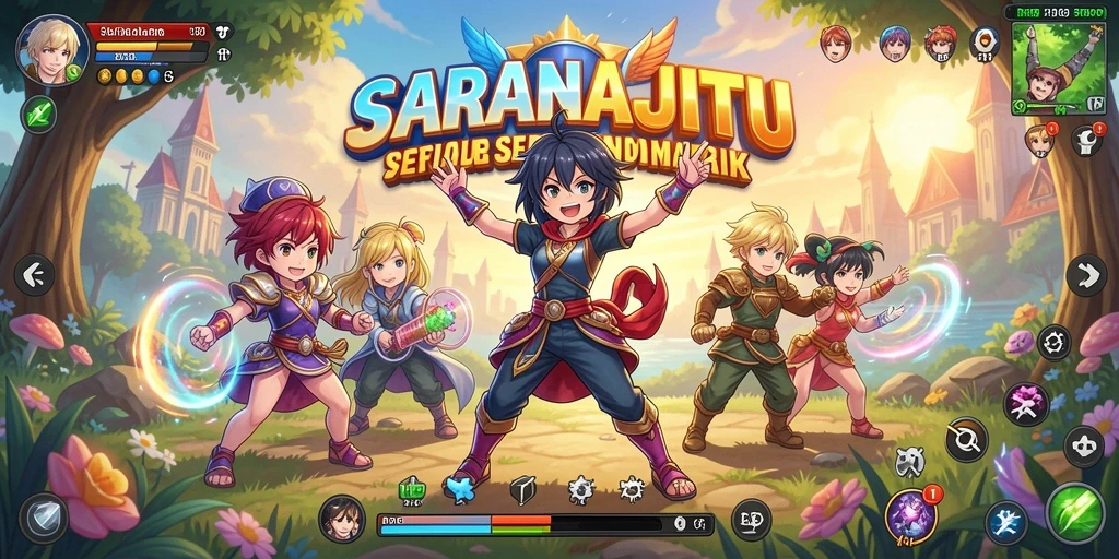 Screenshot gameplay SARANAJITU dengan karakter Anime yang menarik.
