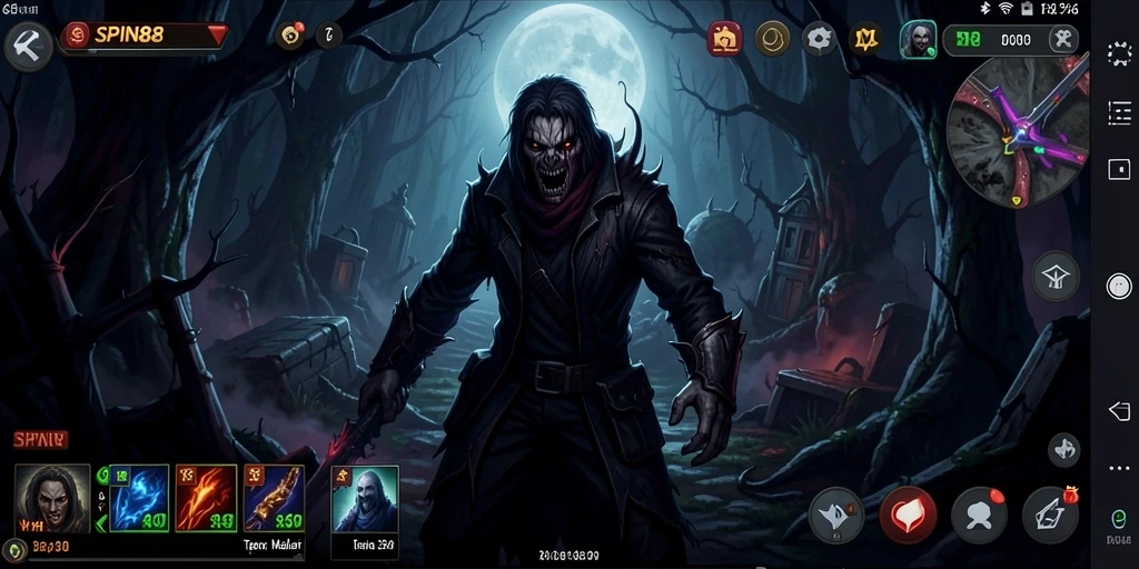 Gameplay menegangkan di dunia horror dengan efek suara yang mencekam.