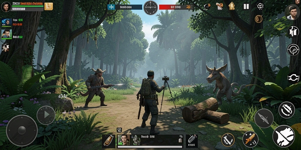 Gameplay ZK3 dengan grafis yang menarik dan interaksi sosial.